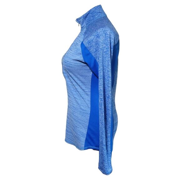 Athleta Running Wild Half Zip Macaw Blue Heather Womens Small - Picture 2 of 13